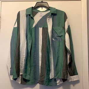 NWT RVCA Womens Oversize LS Button Down Shirt